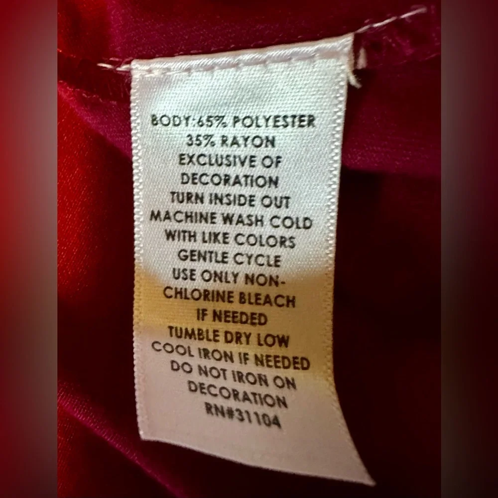 NWT Sangria/ Wine Embroidered Long Sleeve Top – Women’s Large - Picture 3 of 7